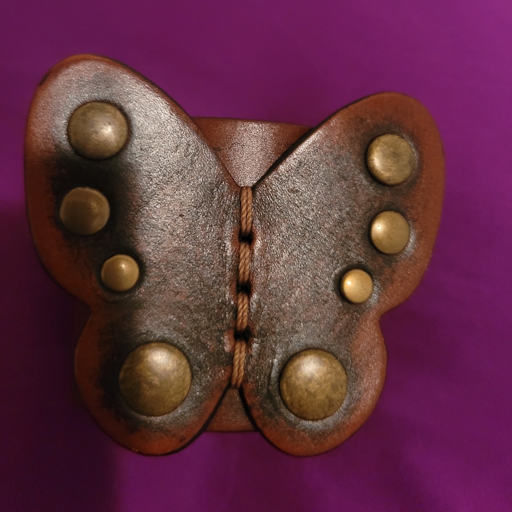 Free People Leather Butterfly Cuff